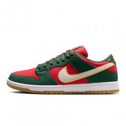 Incaltaminte Nike SB Dunk Low Pro Prm Fir/White/University Gold/Fire Red