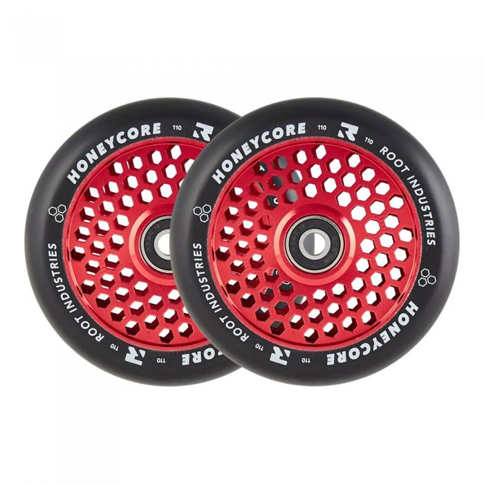 Set 2 roti Trotineta Root Honeycore Black 110mm Red