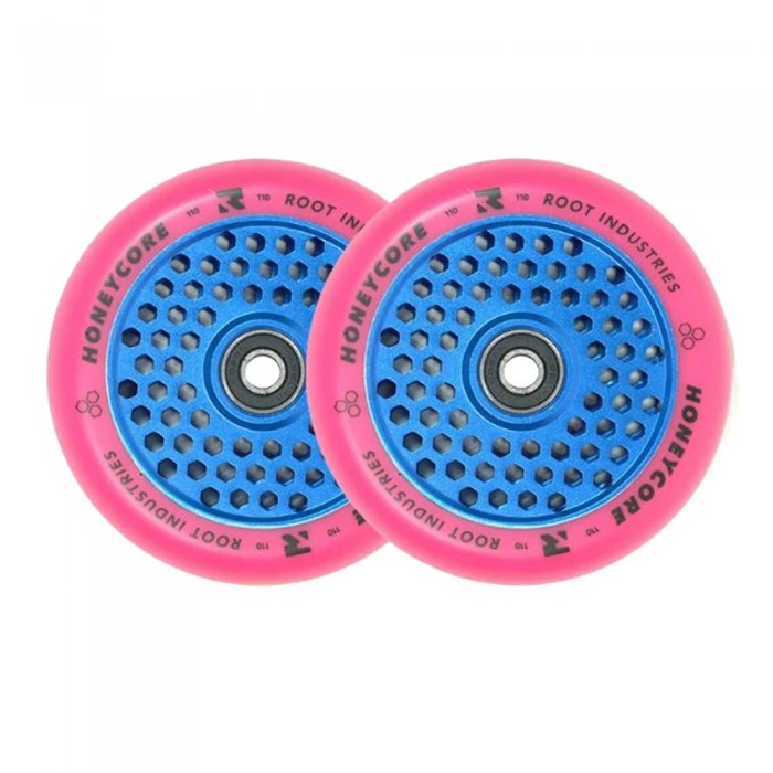 Set 2 roti Trotineta Root LTD Honeycore 110mm Blue/Pink