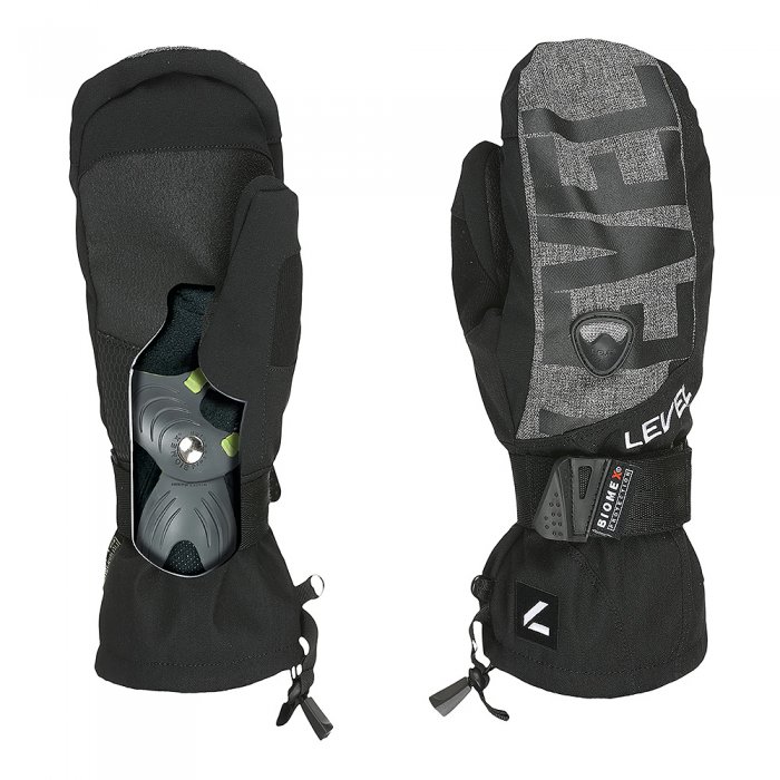 Manusi Level Fly Mitt Black/Grey