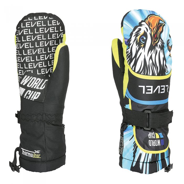 Manusi Level Junior Mitt Yellow/Blue