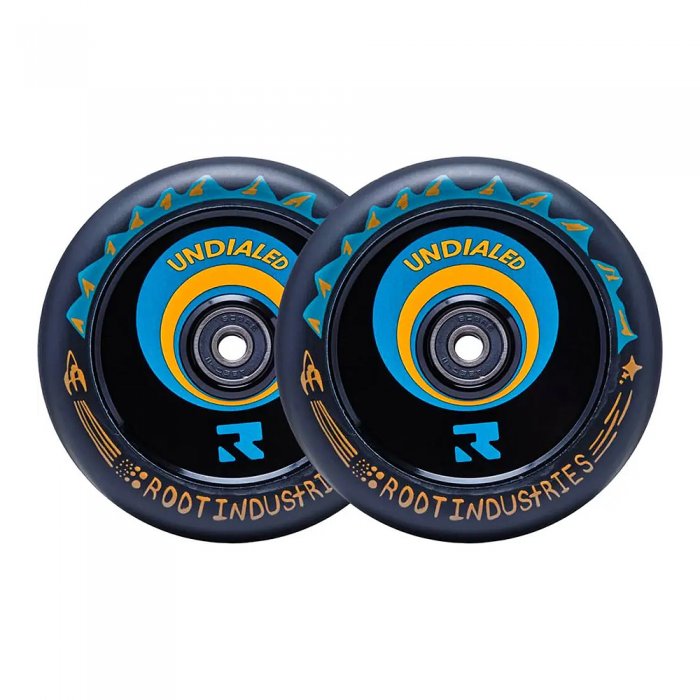 Set 2 roti Trotineta Root Air Black 120mm Orange