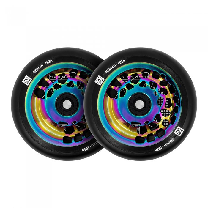 Set 2 roti Trotineta Slamm Split Core 110mm Neochrome + Abec 9