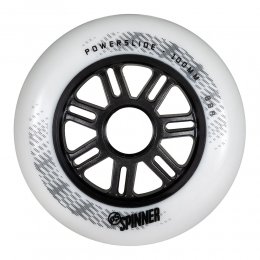 Set 6 roti Powerslide Spinner Black/White 100mm/88A