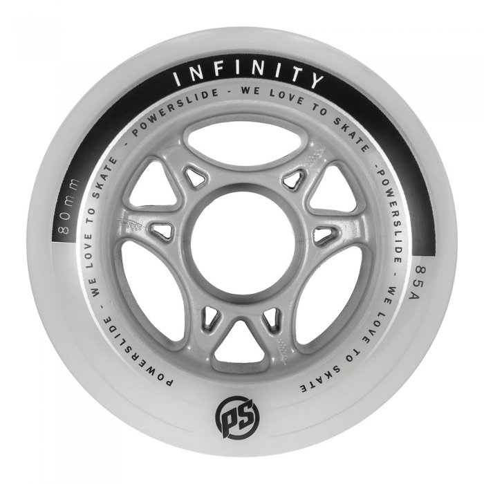 Set 4 roti Powerslide Infinity Silver/Grey 80mm/85A