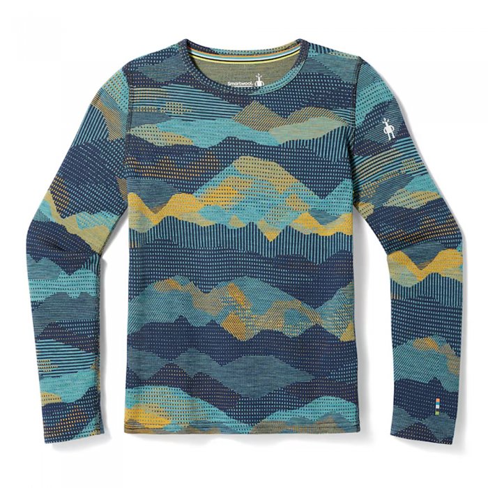 Bluza Corp Smartwool Kids Classic Thermal Merino Crew Boxed Blueberry MTN Scape 24/25