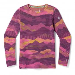 Bluza Corp Smartwool Kids Classic Thermal Merino Crew Boxed Purple Iris MTN Scape 24/25