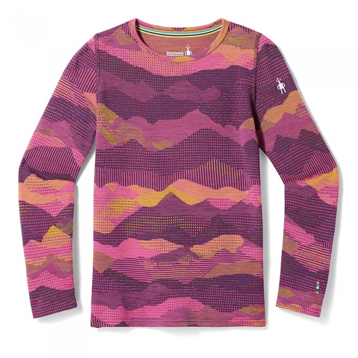 Bluza Corp Smartwool Kids Classic Thermal Merino Crew Boxed Purple Iris MTN Scape 24/25