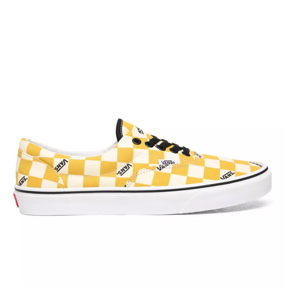 high top yellow checkered vans